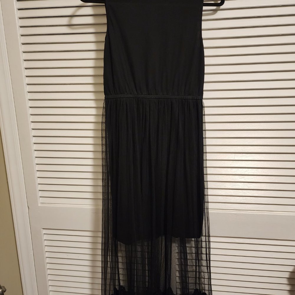 Black Lace Sheer Maxi Dress - Picture 6 of 7